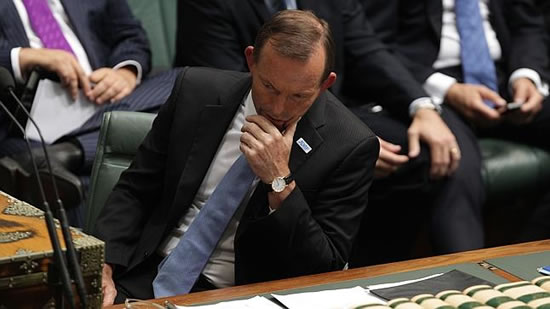 Tony Abbott, in Parliament on Thursday, after the Coalition attack on Julia Gillard had already started to collapse.