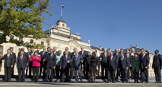 The G20 leaders class of 2013 in St Petersburg. Homework included bringing a growth strategy to Brisbane this year